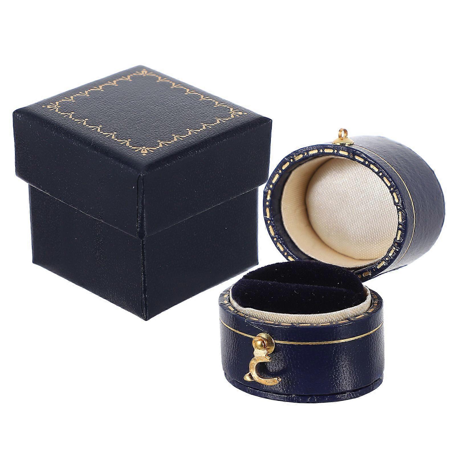 1pc Small Ring Storage Box Unique Ring Box Retro Jewelry Case with Packing Case