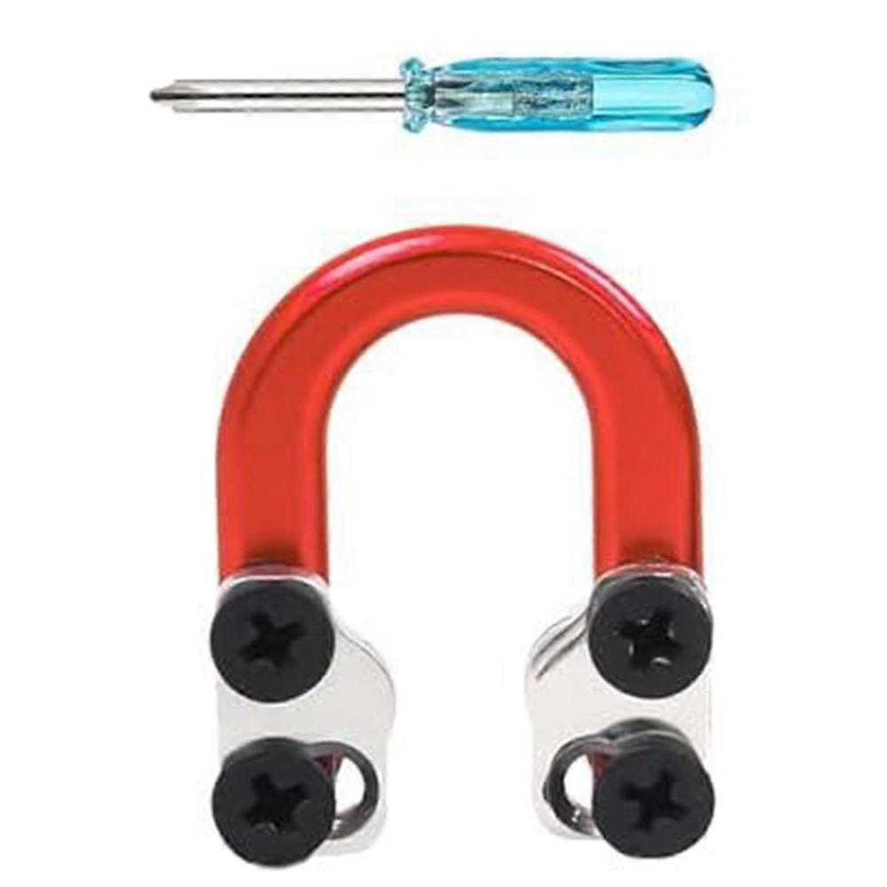 1 Pack Archery Compound Bow D Loop-Metal D Ring Buckle Release Nocking Loop with Screwdrivers,Red