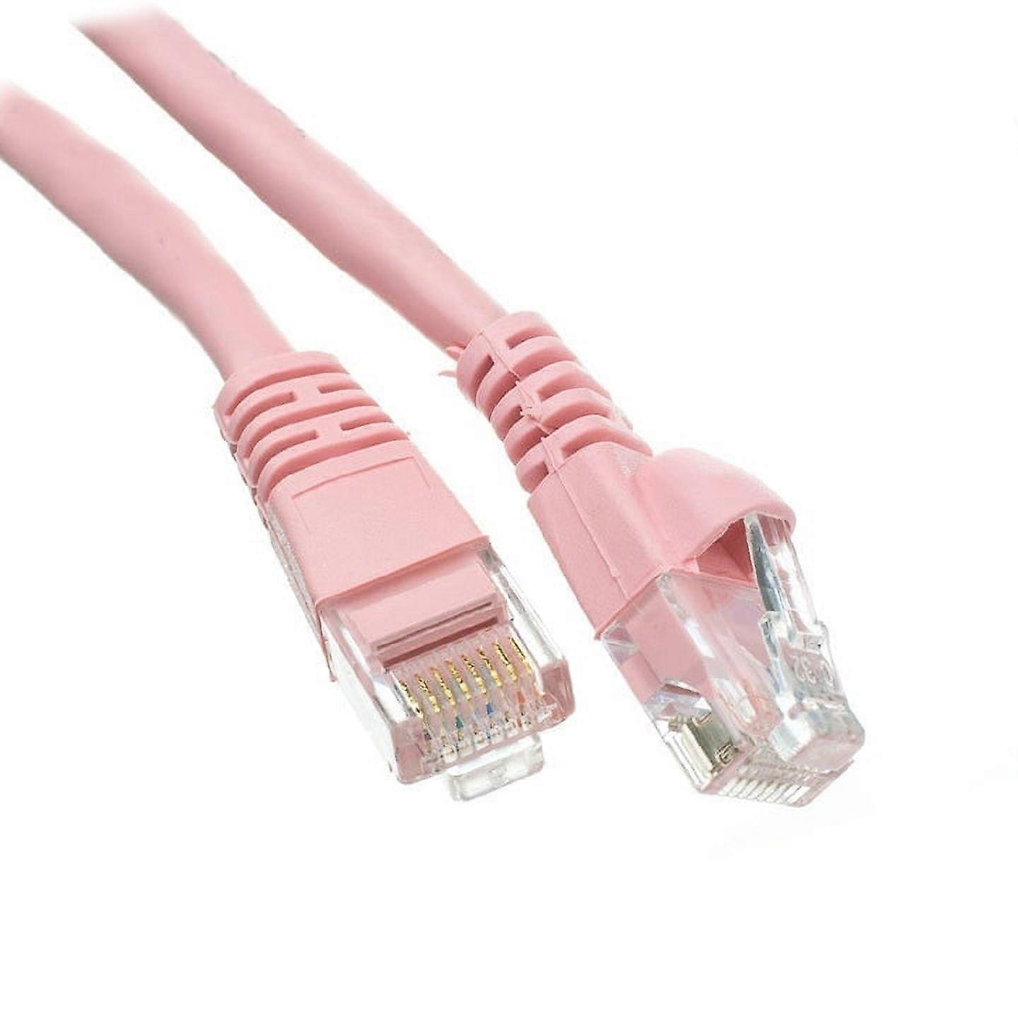 MUTP5E-14PKB - PATCH CORD CAT5E PNK 14FT SNAGLESS BOOT