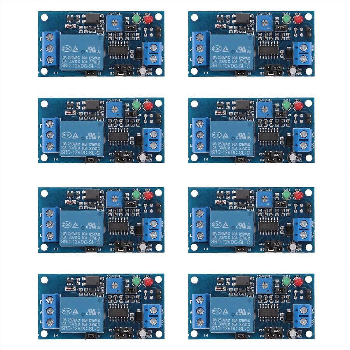 8X 12V DC Delay Relay Delay Turn on / Delay Turn Off Switch Module with Timer