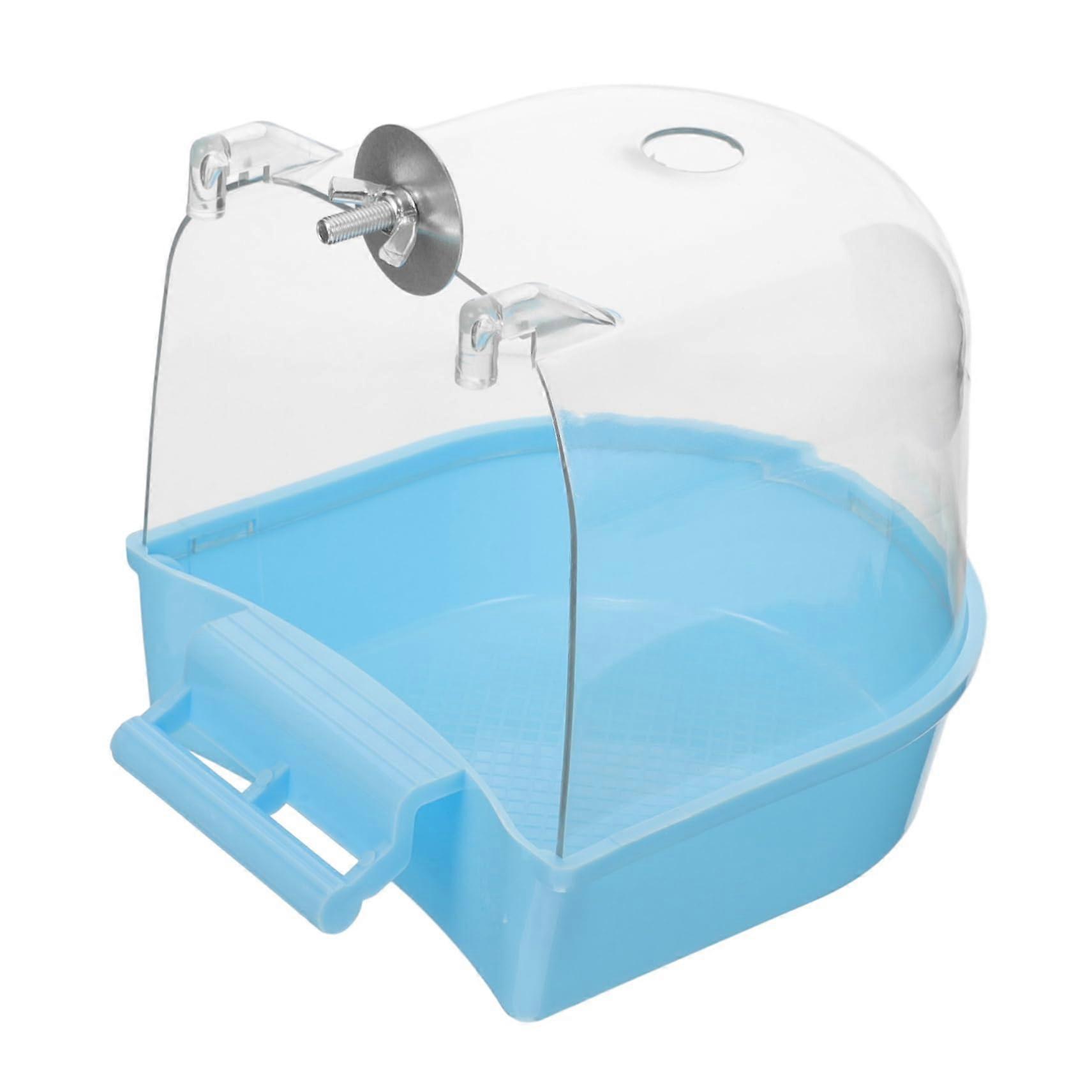 Bird Bath for Parakeets with Smooth Edges Hanging Design Fits Birdcages Easy Pet Cleaning