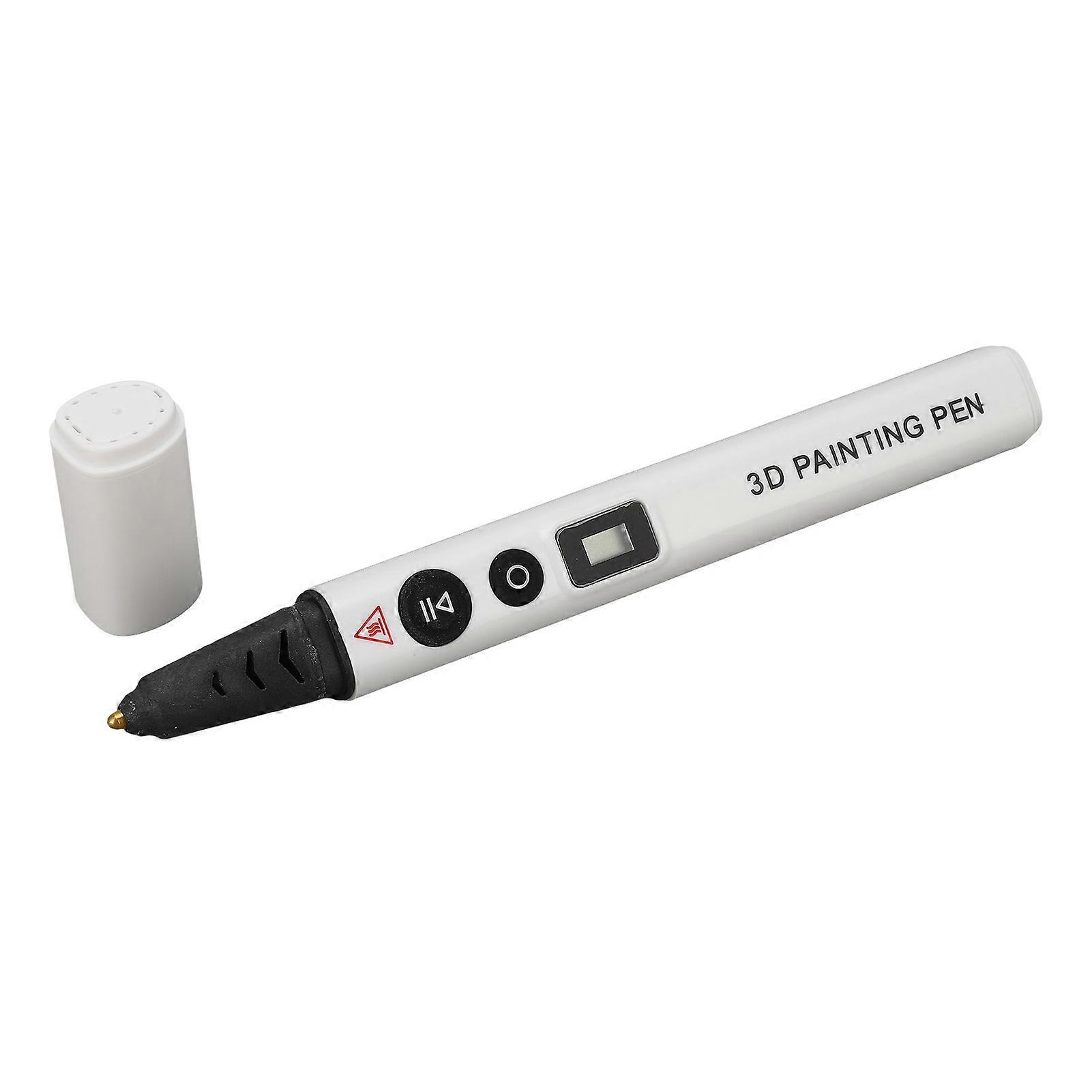 3D Printing Pen with Ergonomic LCD Screen for PLA ABS, Smart High Temperature, White