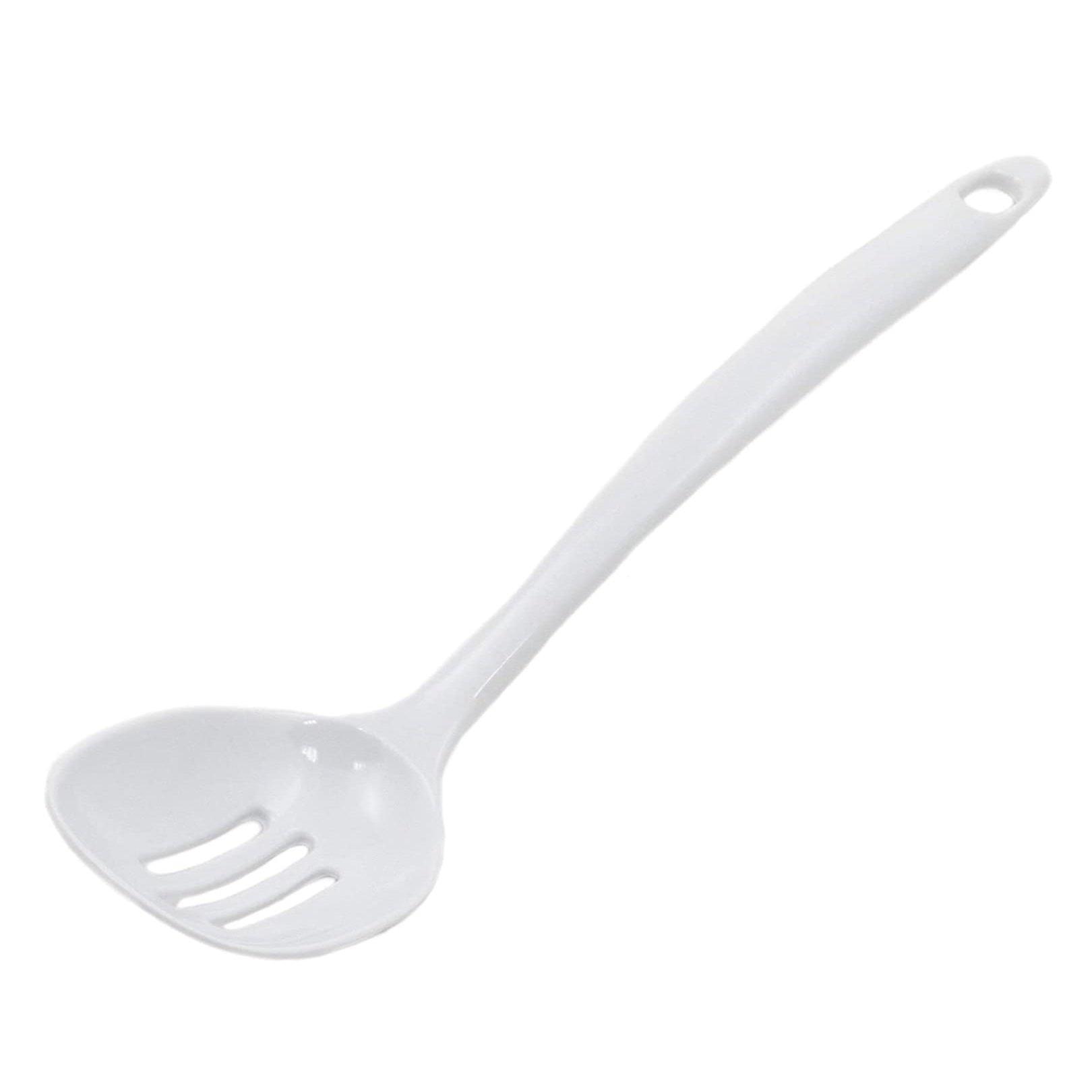 11" Long Melamine Slotted Serving Spoon