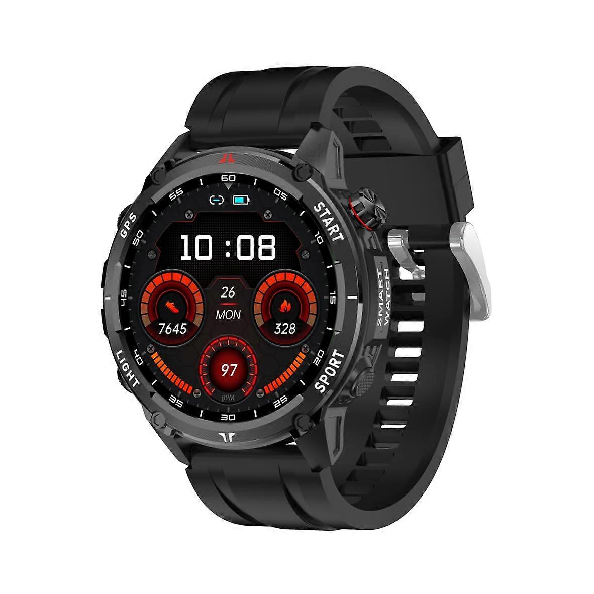 Fitness Tracker with Heart Rate Monitor, Pedometer, Sleep, Blood Oxygen & Pressure, Call Function, Black Smartwatch