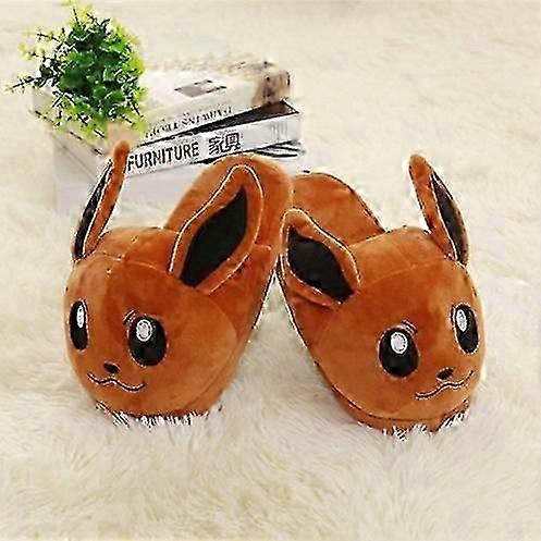 Pokemon Plush Warm House Slippers Extra Wide Thickened Cotton Slippers Pikachu Charmander Eevee Snorlax Psyduck Unisex Sizes