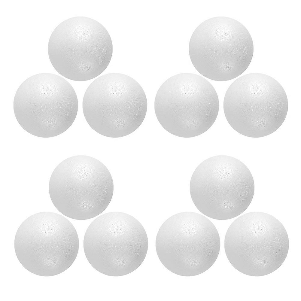 White Foam Ball Polystyrene Round Balls for Craft 12Pcs DIY Projects