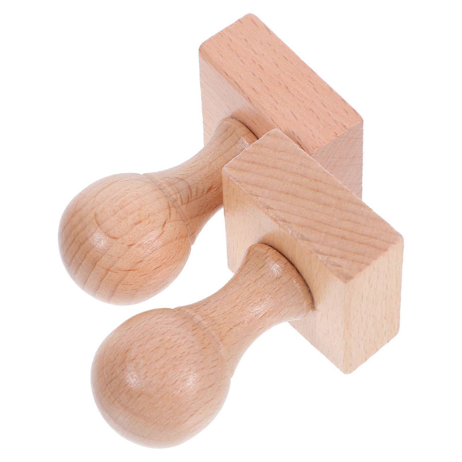 DIY Design Wooden Stamp Blocks For Creative Engraving And Crafting Projects 2Pcs Beech Wood