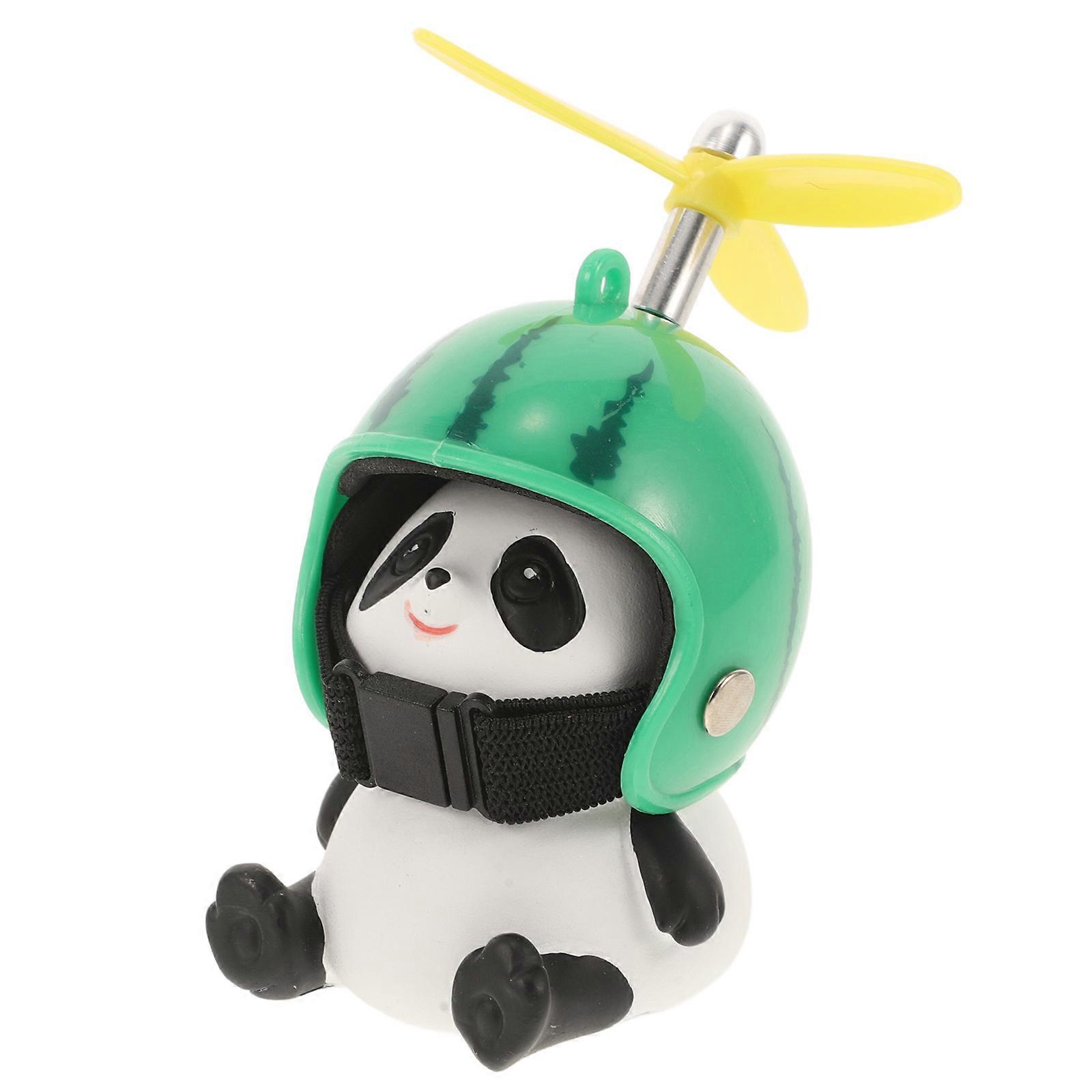 Panda Bicycle Decorations for Bike Dashboard with Propeller Accessory