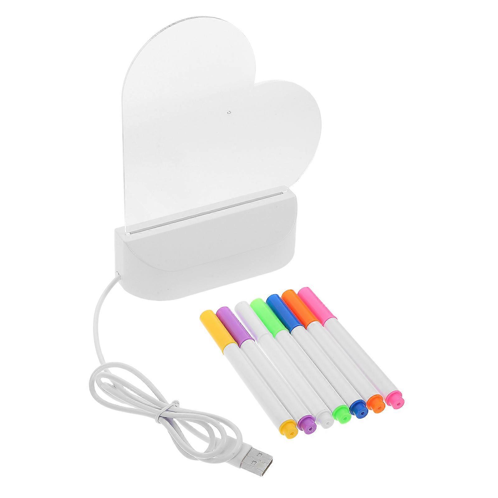 Portable Memo Board Set Acrylic Writing Board 1Set for Desktop Use