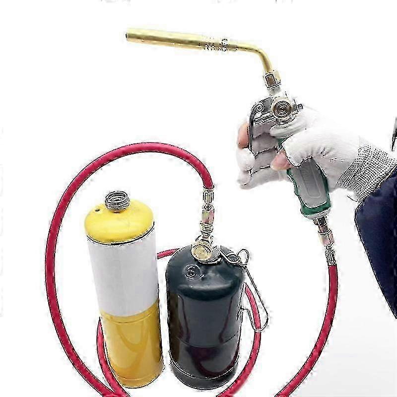 Dual Flame Propane Gas Torch With 1.6m Hose For Professional Brazing Soldering And Metalworking Applications