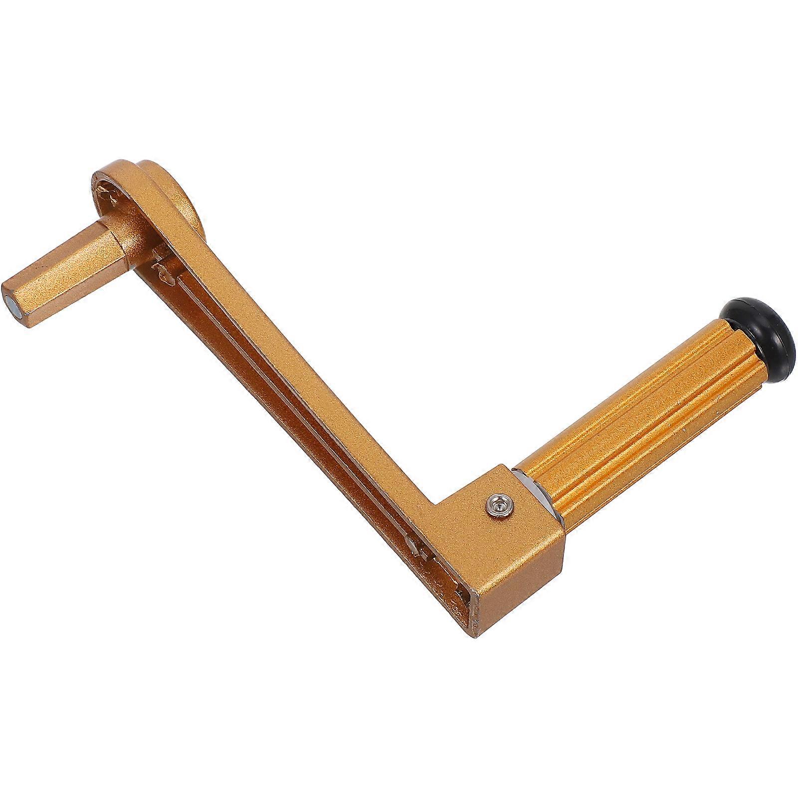 Crank Handle Clothes Rack Lifting Clothes Home Use Golden 1Set