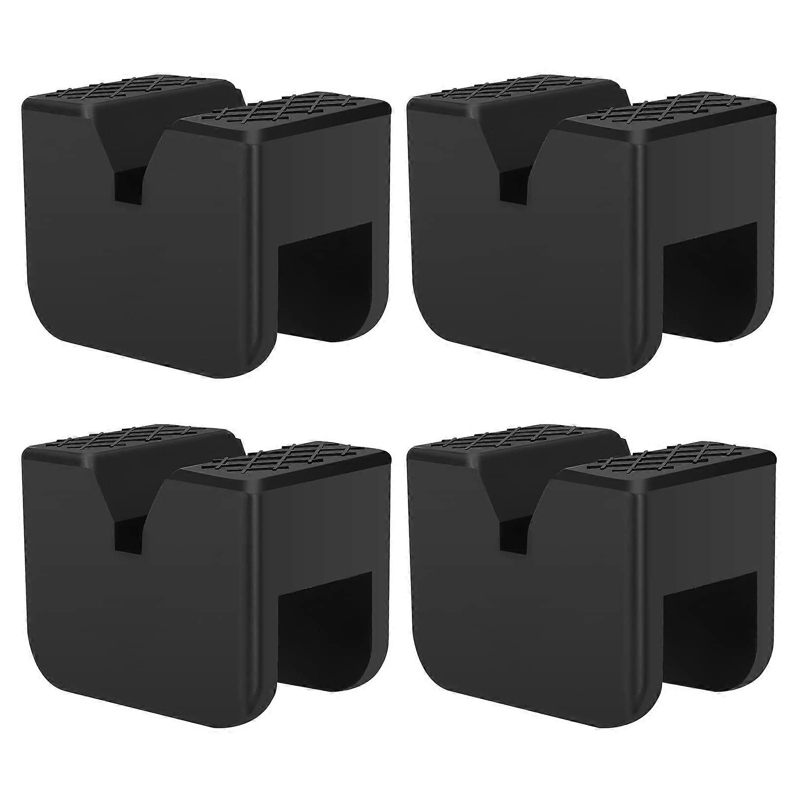 Jack Stand Pad 4pcs Universal Rubber Adapter Protects Frame Rails Secure Fit Supports Up to 3T