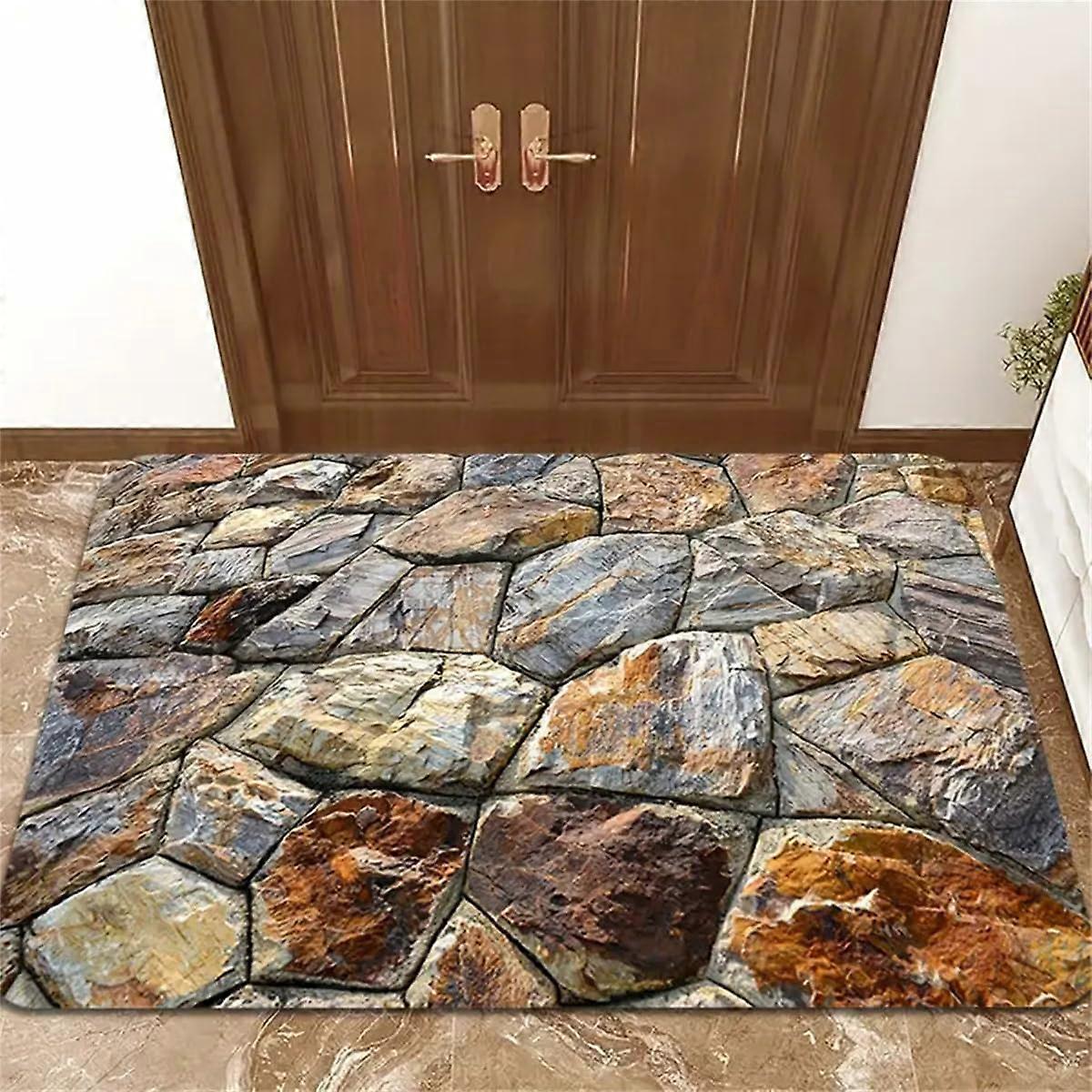 3D Optical Illusion Rug with NonSlip Rubber Backing, Durable Velvet Front Door Mat 60x90cm