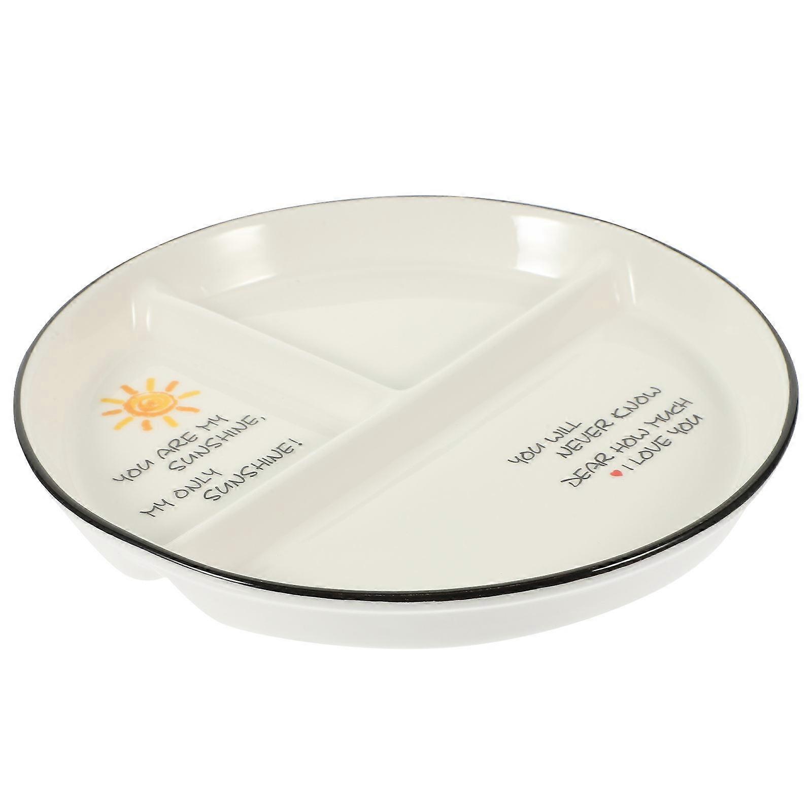 Ceramic Divided Plate for Portion Control for One Piece Plate