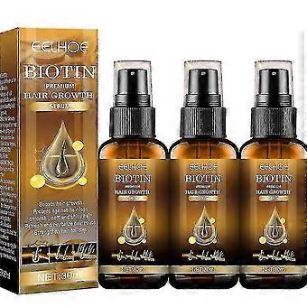 3x Biotin Haarwuchsspray Anti-Haarausfall schnelles Nachwachsen Kopfhautbehandlung Serum - q34