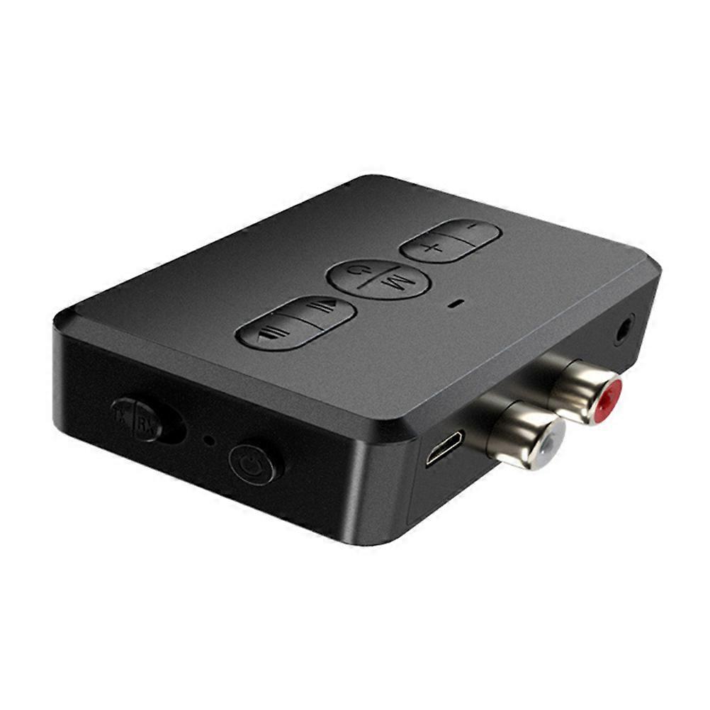 Wireless Audio Receiver Transmitter Aux Adapter for Car Black for Hands-Free Calling 1Pack