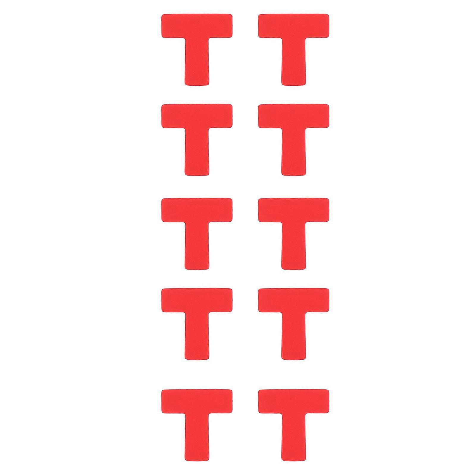 Positioning Stickers Warning Sign Sticker for Floor Marking 100Pcs Red