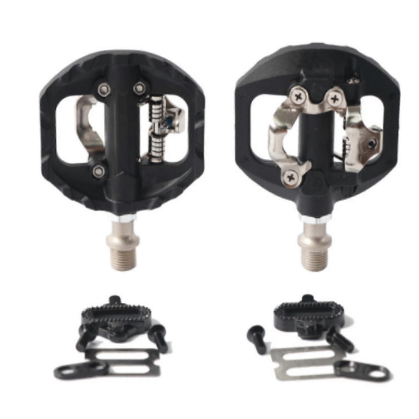 1 Pair MTB Mountain Road Bike Cleats Clipless Pedals Bicycle SPD Self-locking Pedal Replacement