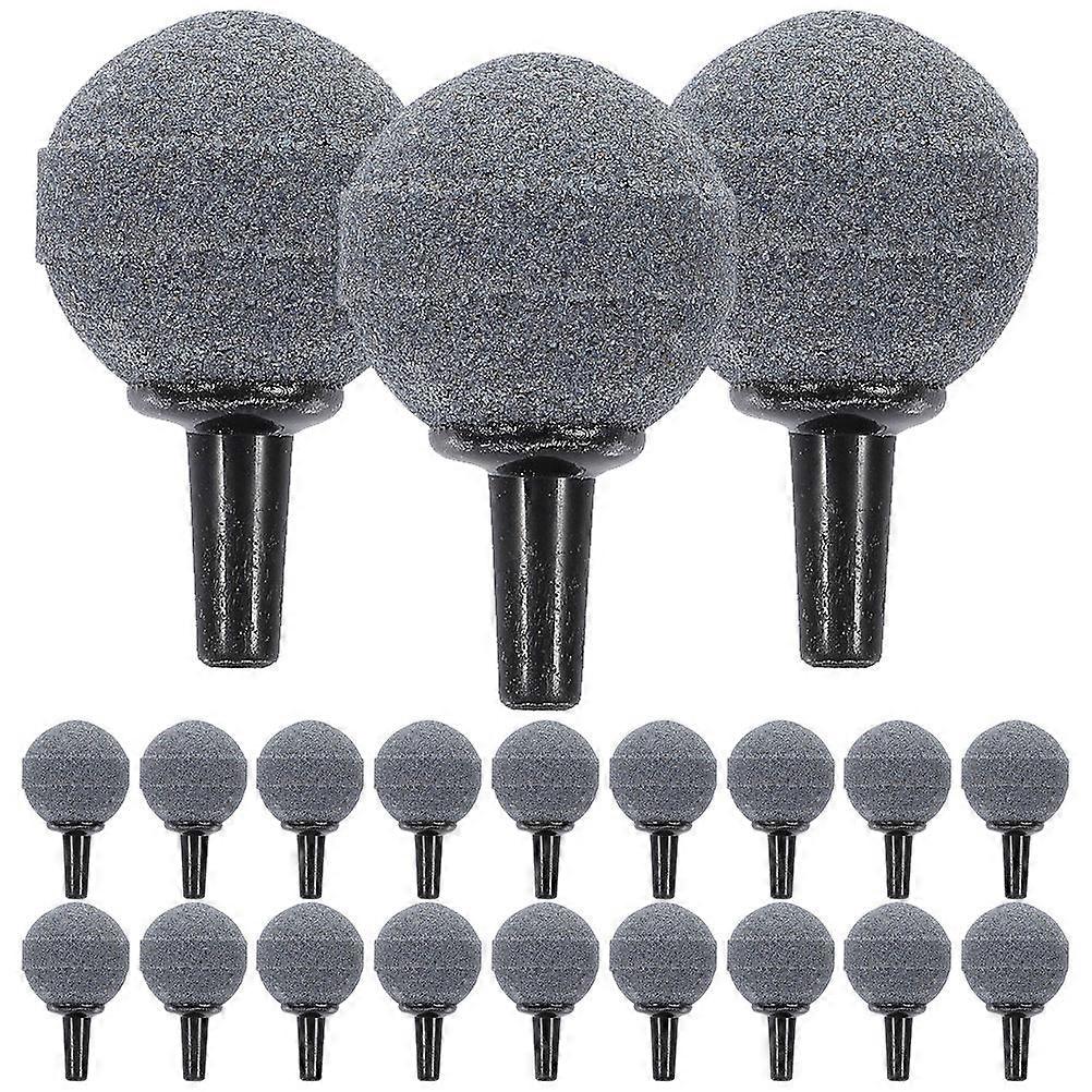 Air Stone Aquarium for Fish Tank Grey Bubble Stone 50Pcs Diffuser Set