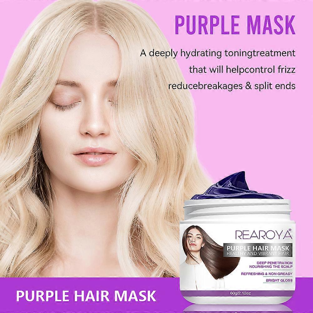 Masque r��parateur capillaire violet, biotine, colag��ne, KerBrian, traitement, apr�s-shampoing, soin essentiel, nourrissant, pour cheveux se