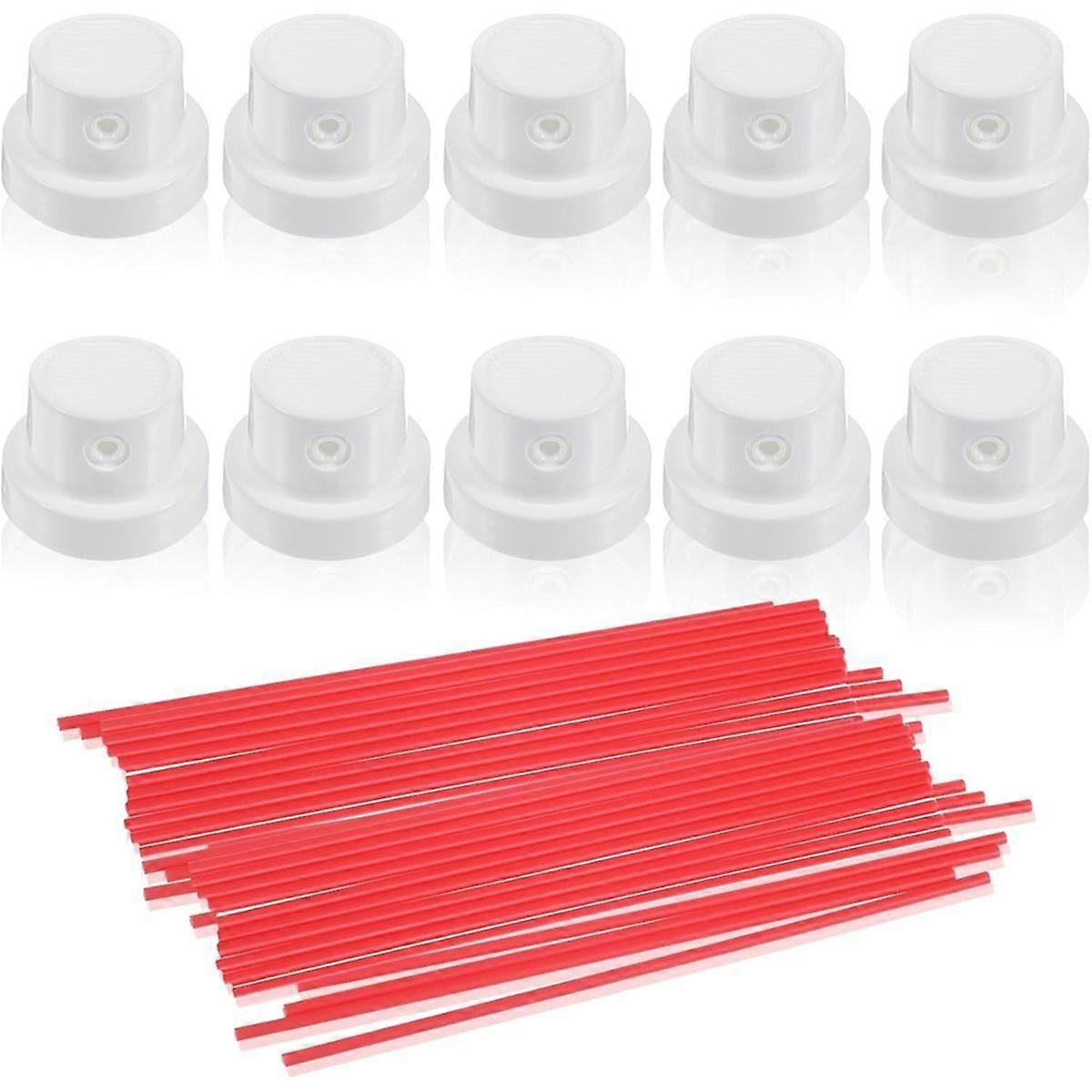 Straws and Nozzle Extensions - Red Plastic Paint Nozzles for Cans, Replacement Extension Straw