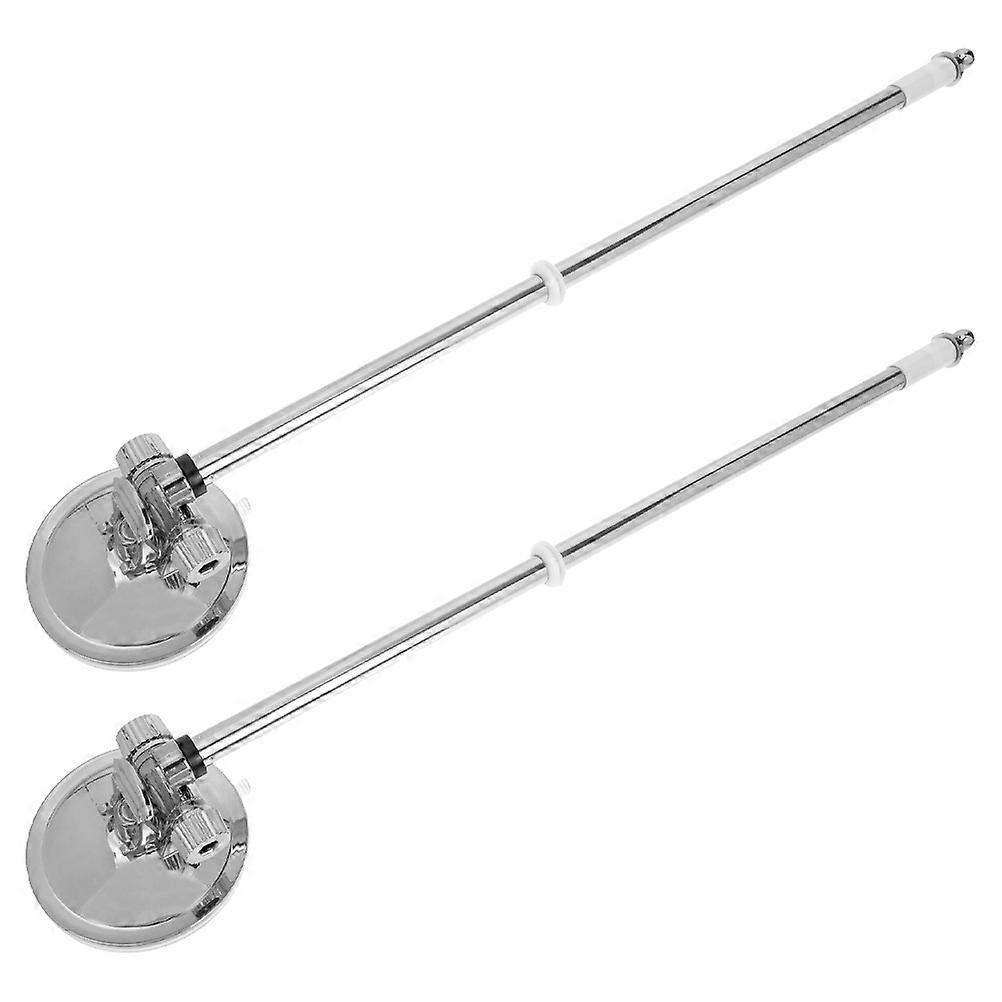 Silver Flagpole Base Car Flagpole Holder for Parade Use 2Pcs Suction Cup