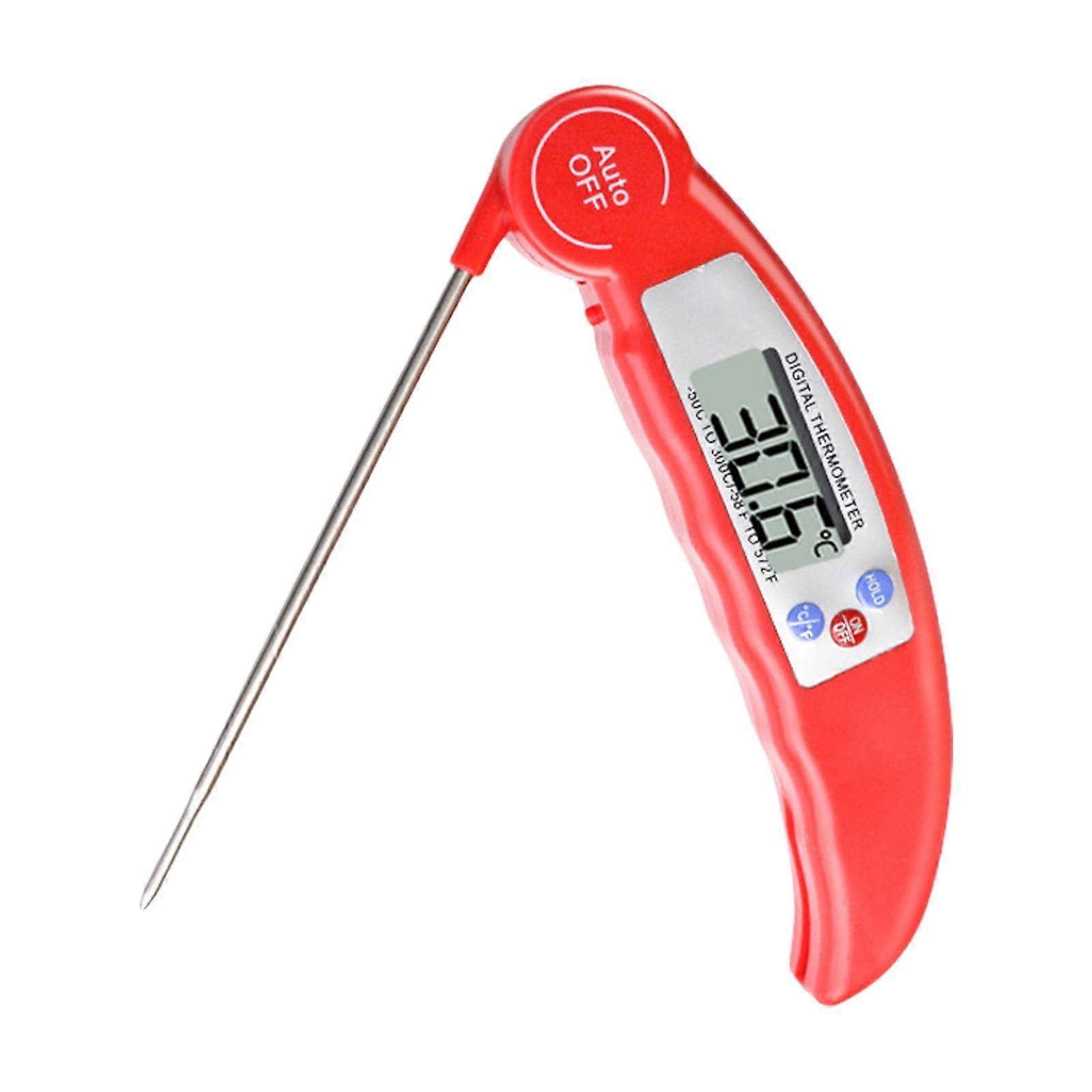 Digital Meat Thermometer Instant Read Precision Sensor for Cooking BBQ Grilling Baking Red