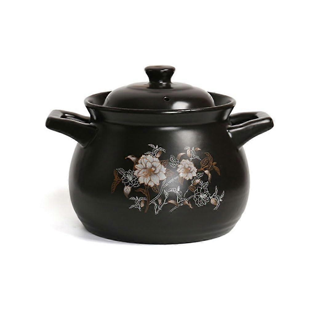 Ceramic Stockpot Large Capacity Stoneware Soup Pot for Induction and Gas Cooking Multiple Sizes