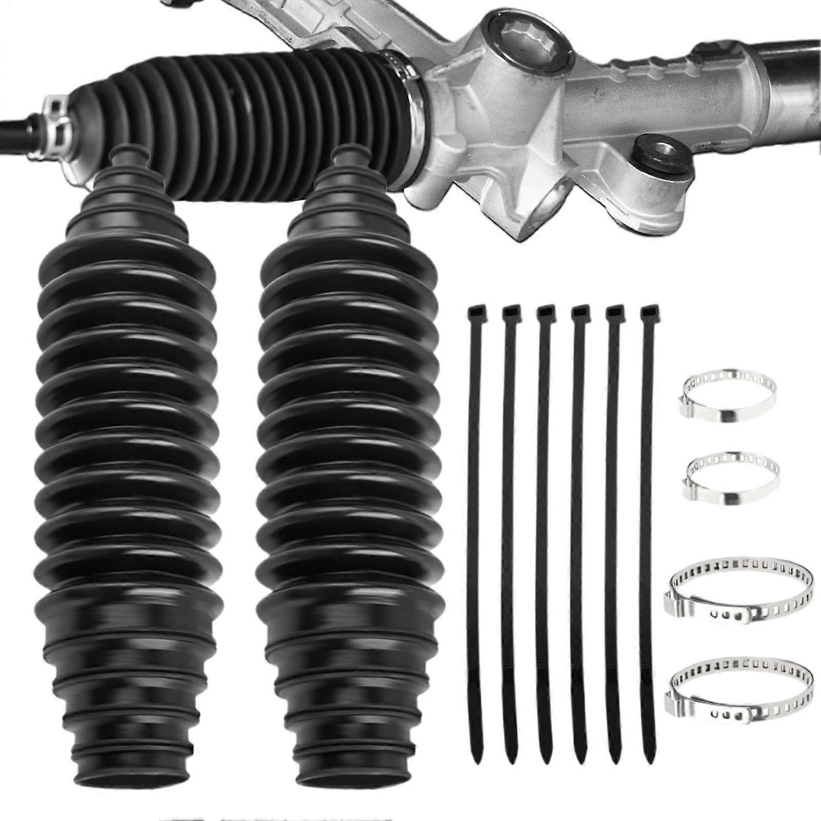 Universal Steering Rack Boot Kit with Silicone Inner Tie Rod Boot Cover, Weatherproof Protection
