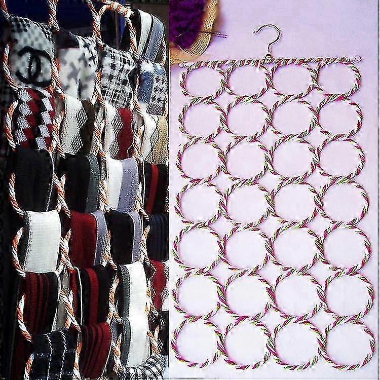 2025 Scarf Rack With Ring Clothes Rack Foldable Scarf Rack