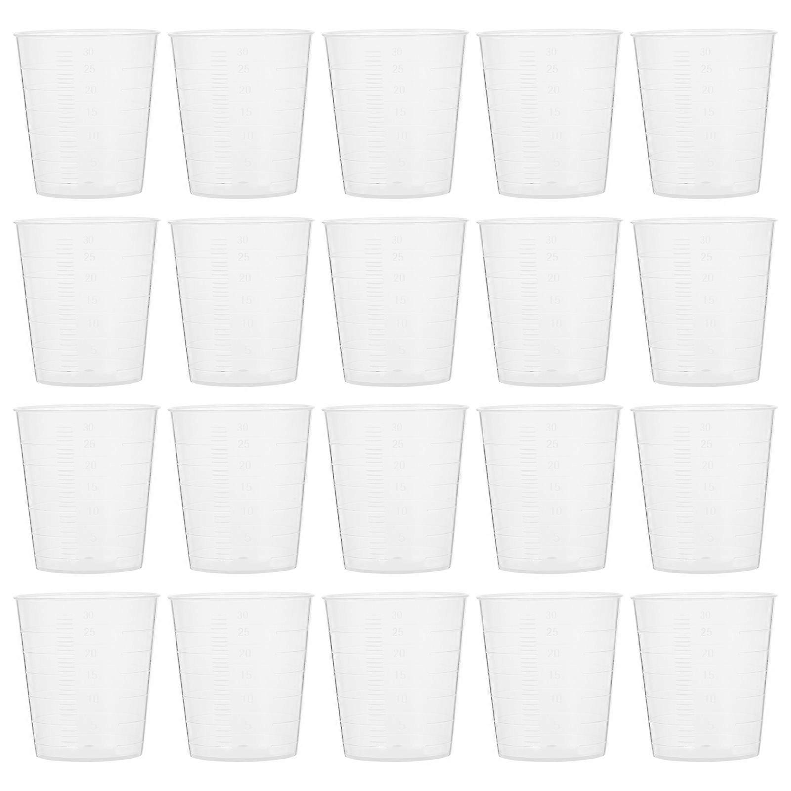 Graduated Measuring Container Transparent Scale Cups For Laboratory Work 100Pcs