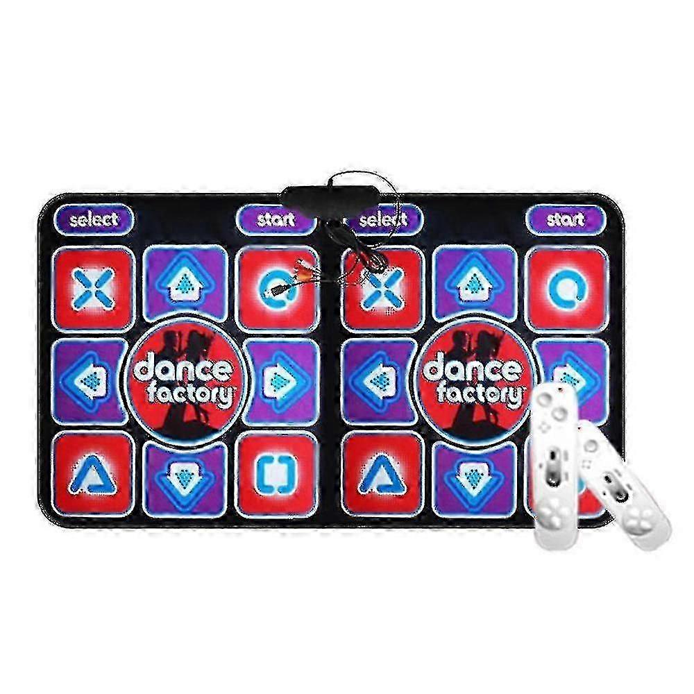 26-27 Double Dancing Mat With 2 Remote Controllers - Non-slip Wired Dance Game Mat