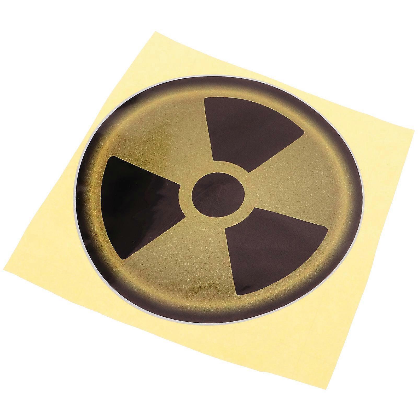 Reflective Radiation Warning Sign Sticker for Hazard Alert