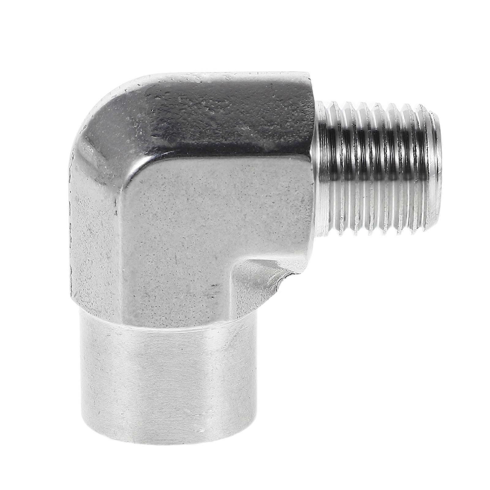 Stainless Steel Elbow Pipe Fitting for Home Use Durable Forged Construction Precision Machining Silver 1/4 Inch
