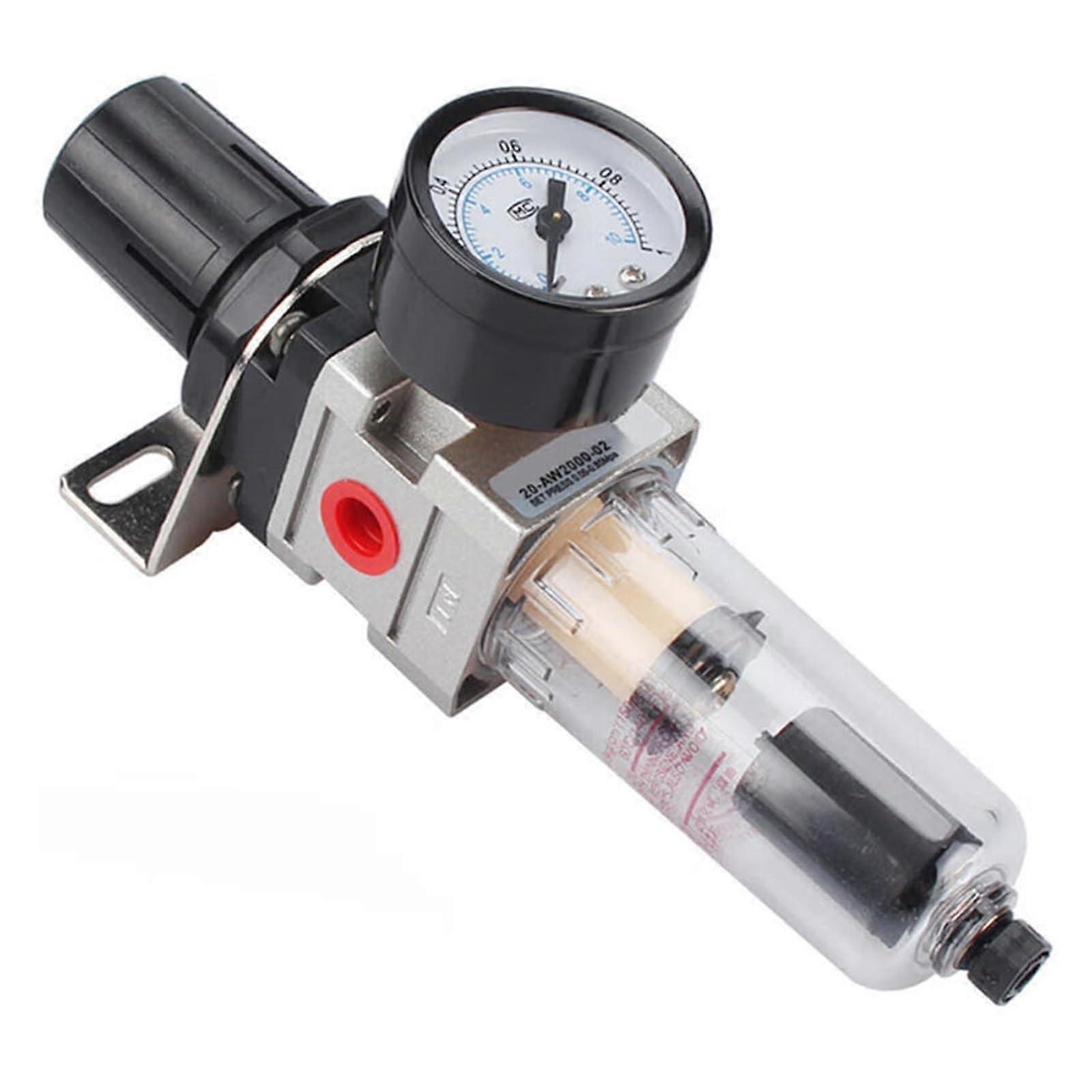 AW200002D Air Filter Regulator with Drain for Precise Pressure Control and Durable Metal Construction