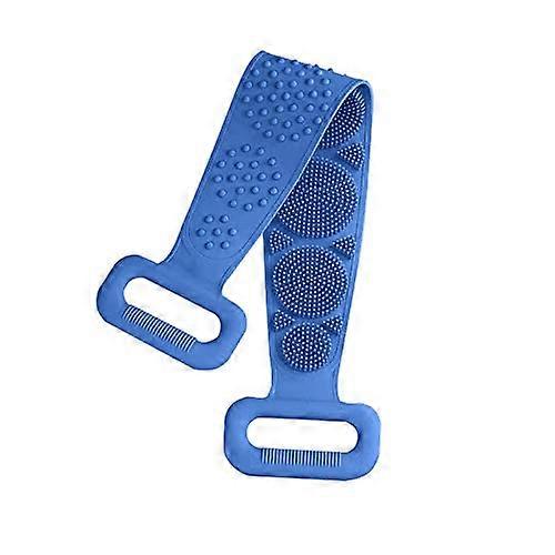 Double Sided Silicone Bath Towel Back Scrubber Strap 70x12cm Quick Drying Odor Resistant