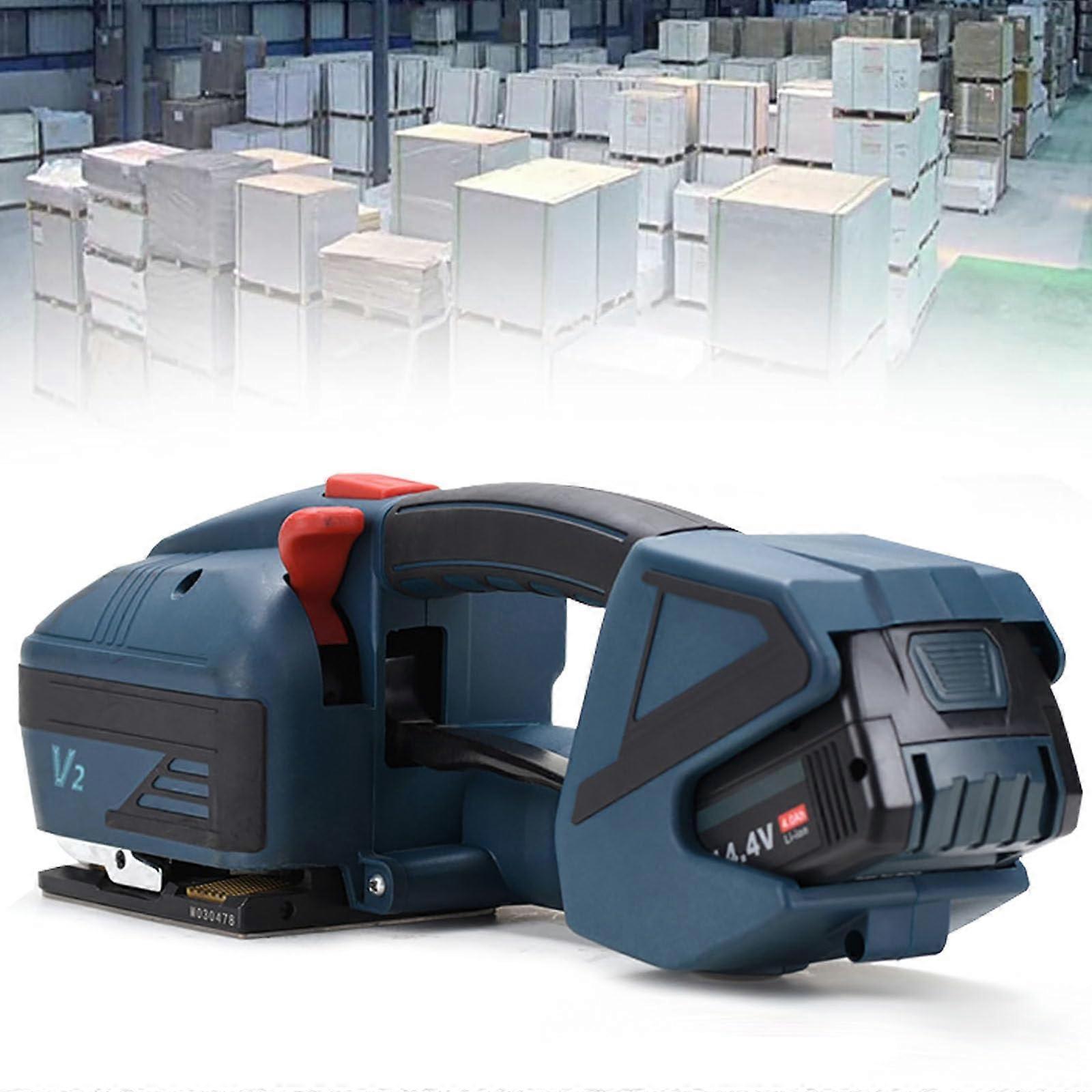 Electric Strapping Tool with LCD, Automatic Weld and Cut, Adjustable Tension for PP and PE Straps