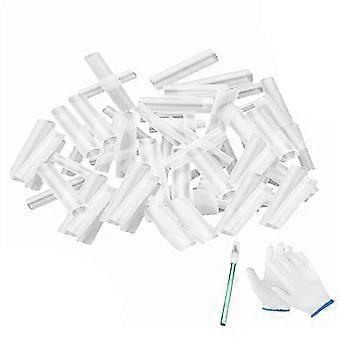 100 Stück Silikon-Veredelungshülsen für Obstbäume, 3-7,5 mm flexibles, hochelastisches, dünnwandiges Silikon zum Veredeln,