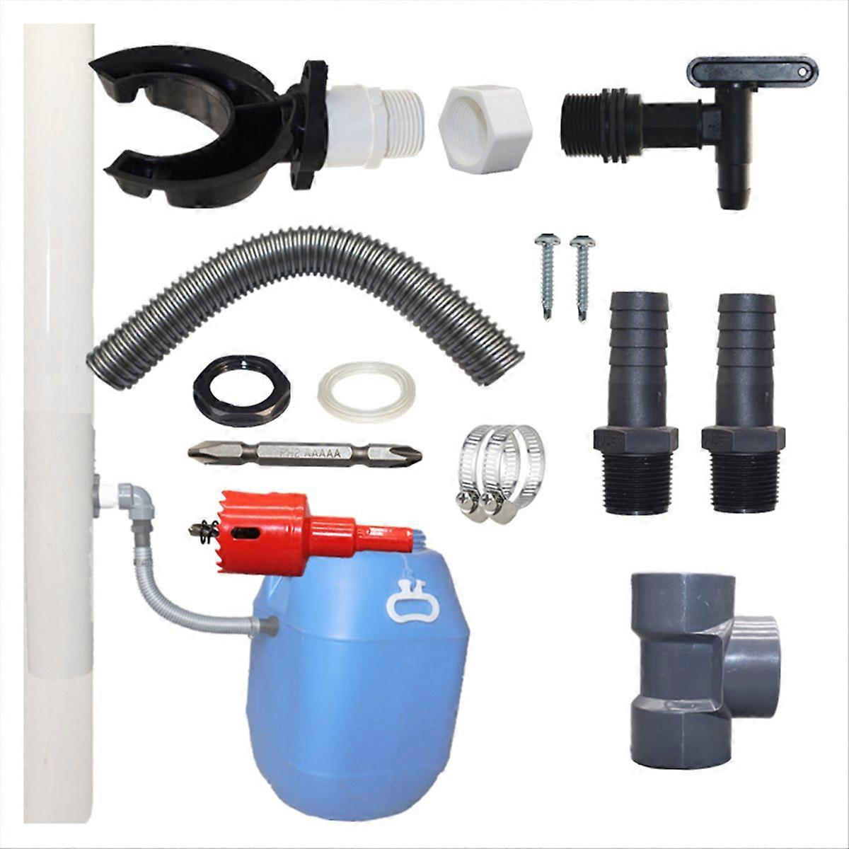 Water Butt Filler Kit for Downpipes, Rain Diverter Kit,