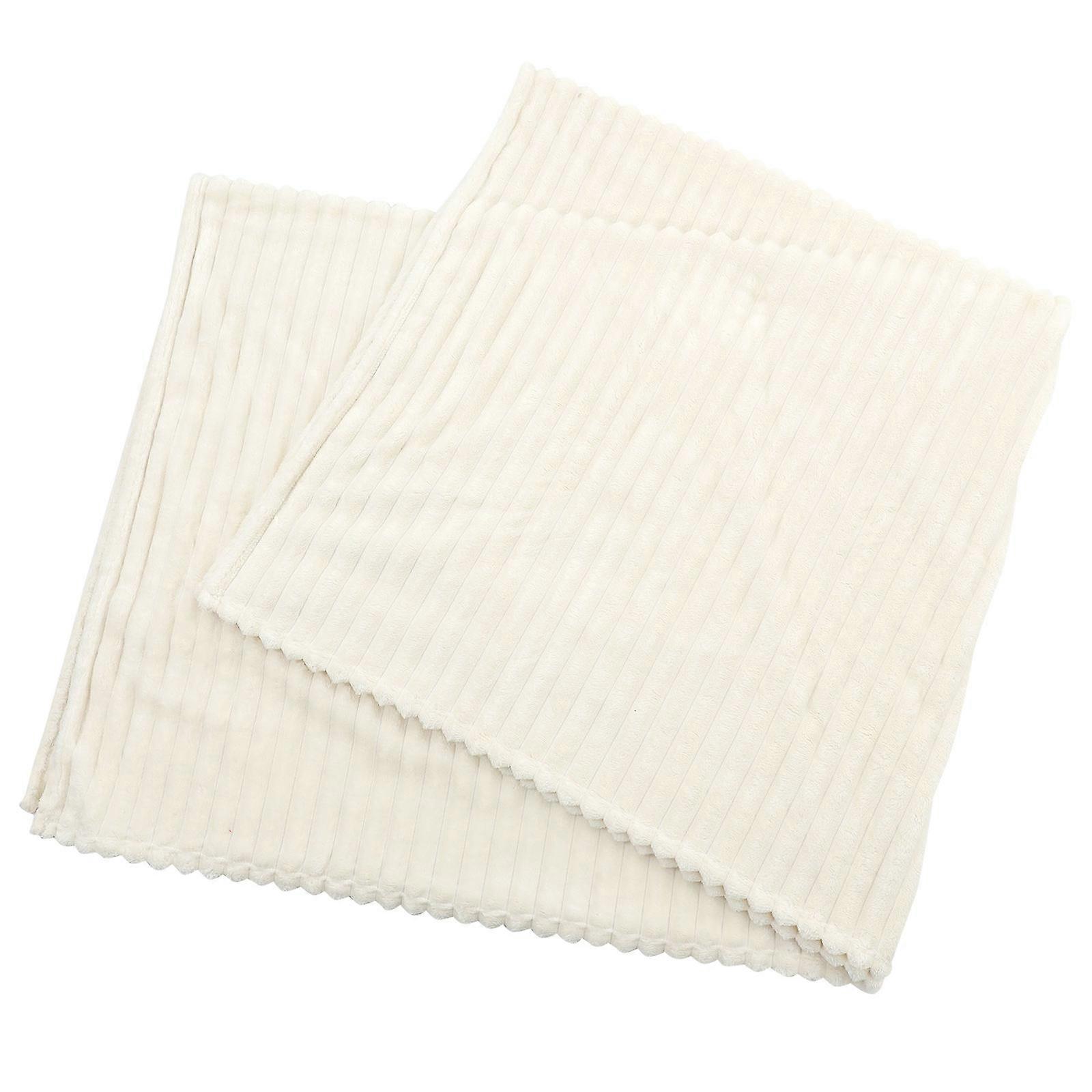 Rabbit Warm Throw Blanket for Bed Use Soft White Polyester