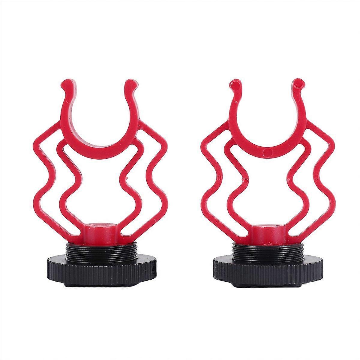 2PCS Universal Microphone Wavy Shock Mount Adapter Plastic Microphone Bracket Mount Replacement for 