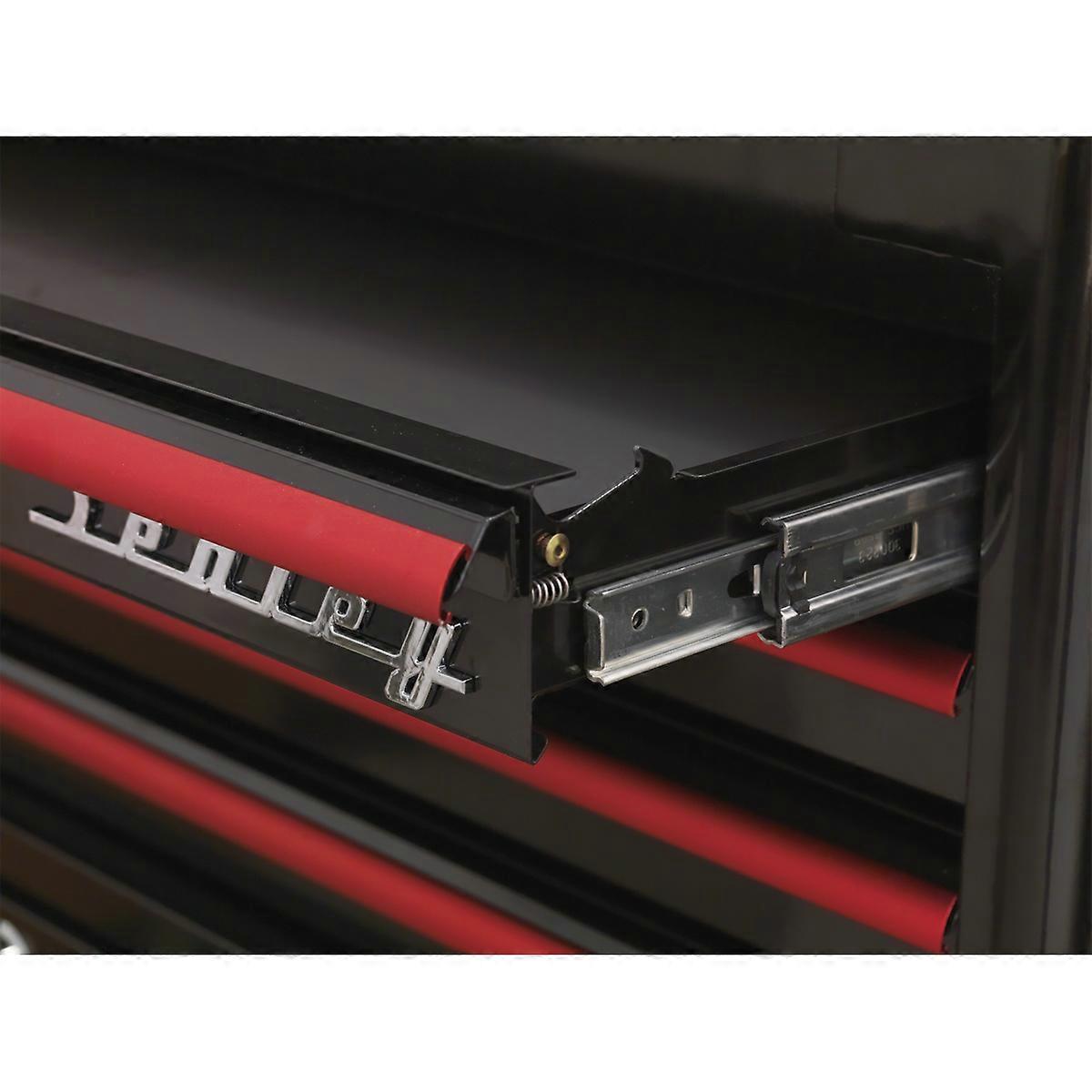Sealey Ap41206Br Rollcab 6 Drawer Wide Retro Style - Black/Red Drawer Pulls