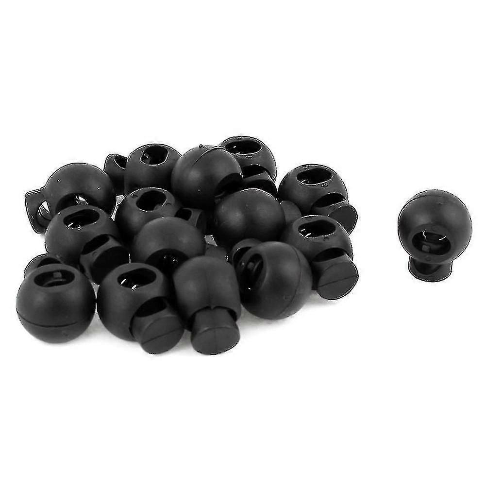 Adjustable Round Toggle Spring Loaded Rope Lanyard Cord Locks 15 Pcs