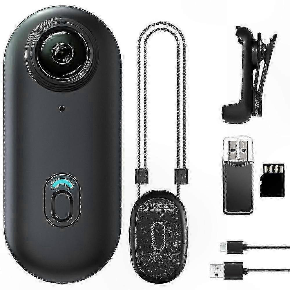 4K Action Camera with Rotating Spring Clip for Hands-Free Use