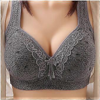 Women Lace Back Button Shaping Cup Adjustable Shoulder Strap Large Size Underwire Bra Bras for Women C 40