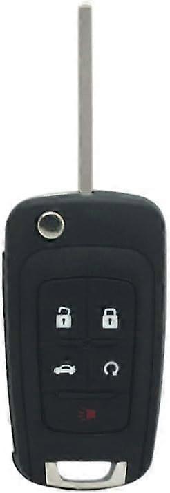 Remote Flip Key Shell Compatible with Chevrolet Buick GMC 5 Button Keyless Entry
