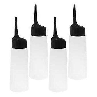 Transparante applicatorflesjes voor haarverf voor gebruik in de salon, set van 4 stuks