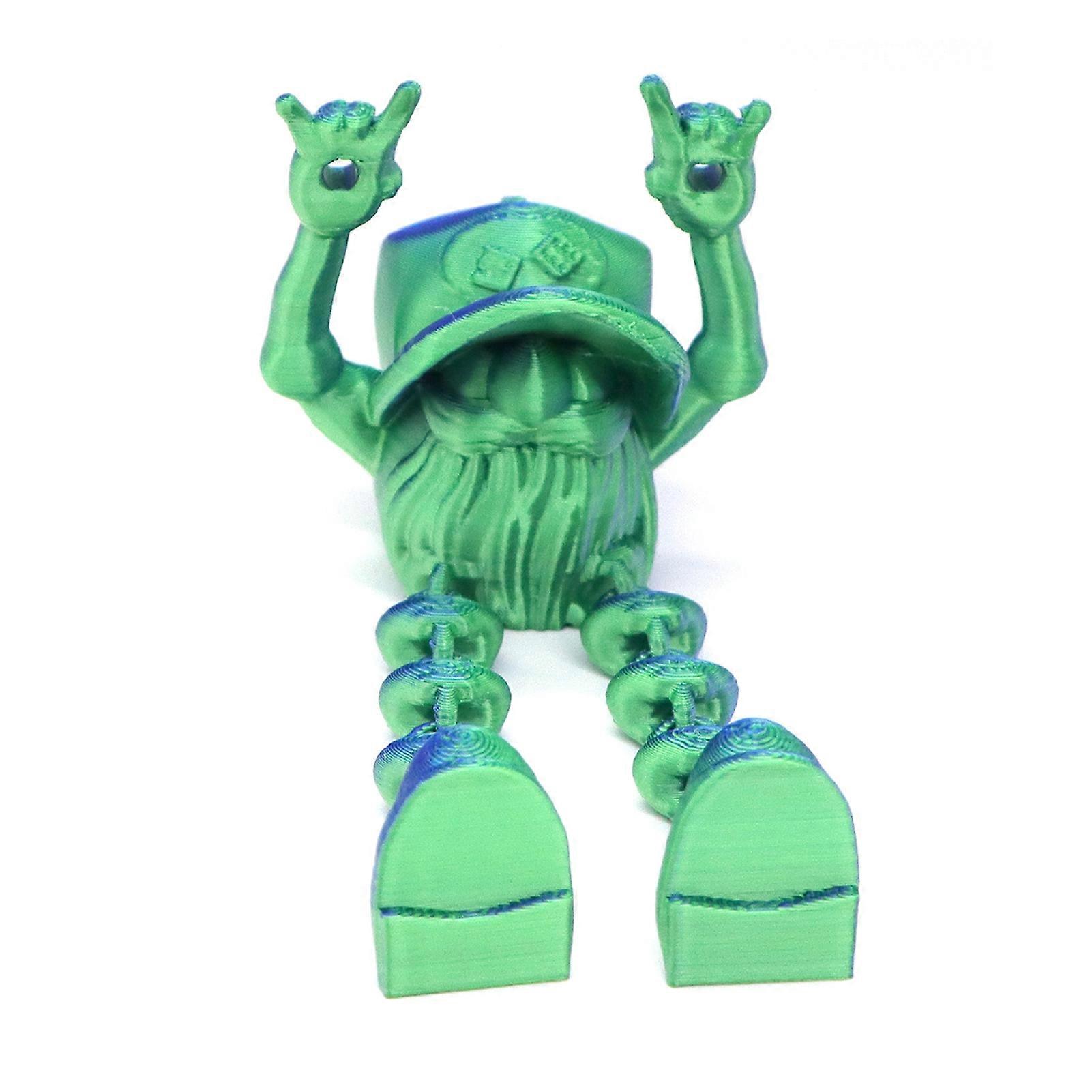 3D Printed Gnome with Devil Horn for Christmas Tree Display