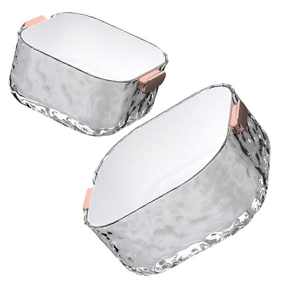 Kitchen Drain Basket Transparent Strainer for Home 2Pcs