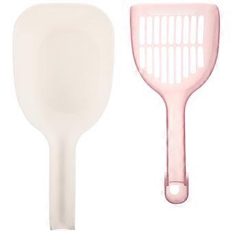 Litter Scooper Plastic Cat Litter Scoop for Cleaning Use 1Set Pink